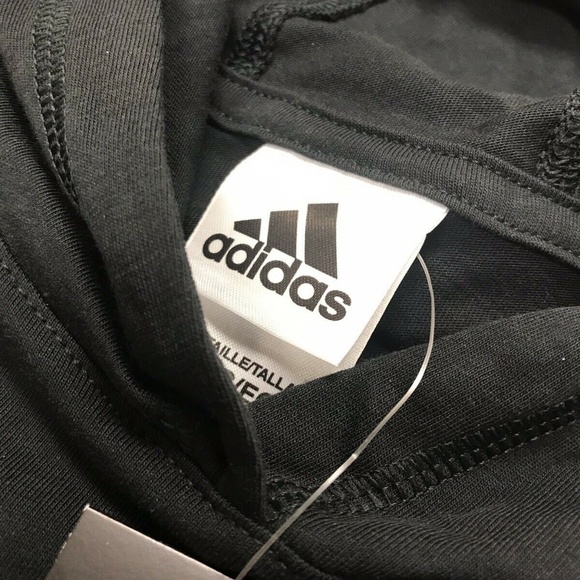 Adidas Boy's Hooded Long Sleeve Top Black - Picture 6 of 8